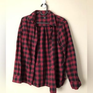 Uniqlo red and black flannel shirt